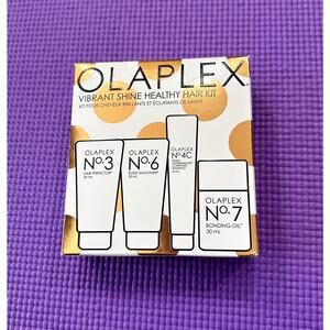 Olaplex Vibrant Shine Healthy Hair Kit Bond Smoother, Shampoo, Bonding Oil NEW
